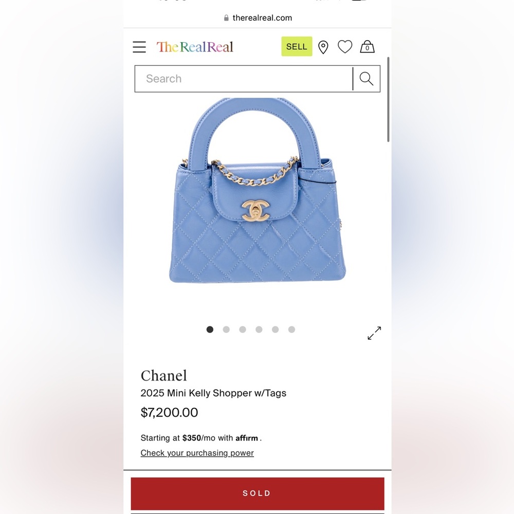 NWT Chanel Kelly Shopper Top Handle Aged Calfskin Blue (Box & Dust Bag) - Picture 10 of 11